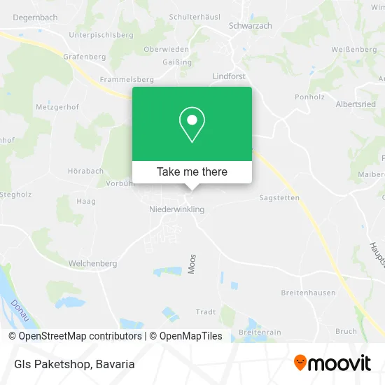 Gls Paketshop map
