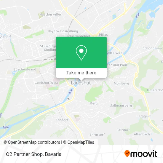 O2 Partner Shop map