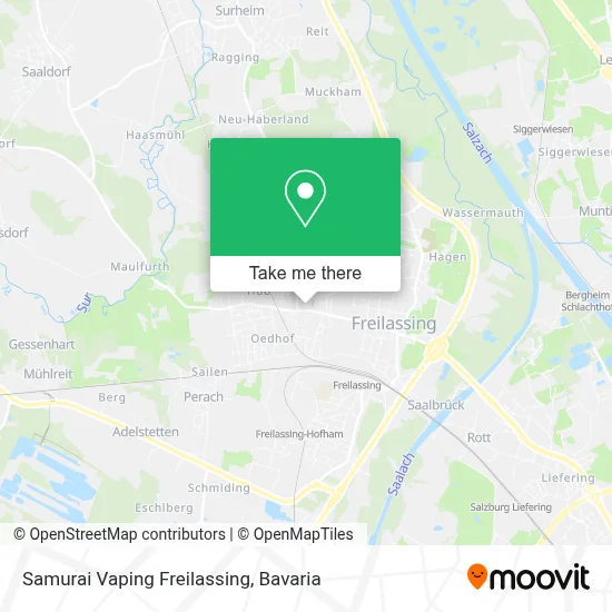 Samurai Vaping Freilassing map