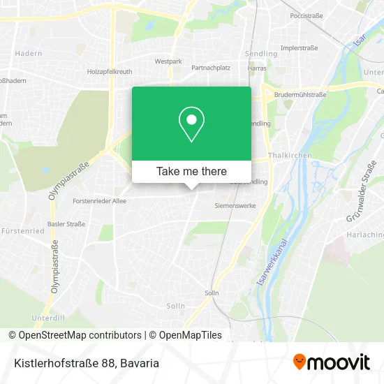 Карта Kistlerhofstraße 88