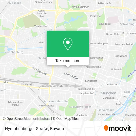 Карта Nymphenburger Straße