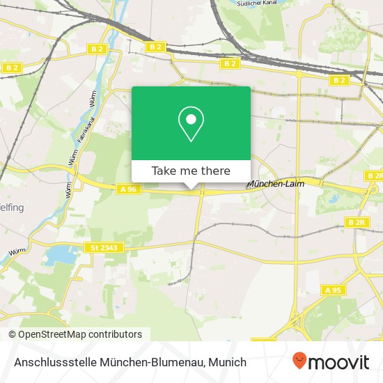 Anschlussstelle München-Blumenau map