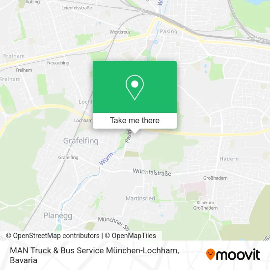 Карта MAN Truck & Bus Service München-Lochham