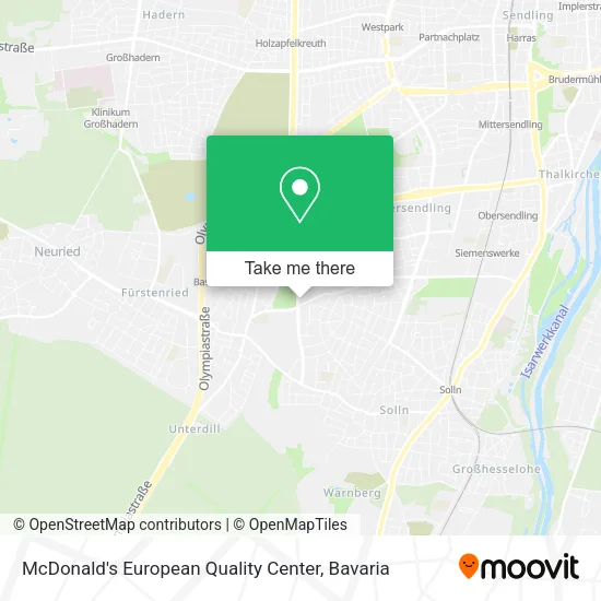 Карта McDonald's European Quality Center