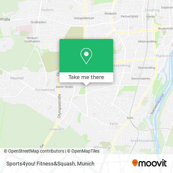 Sports4you! Fitness&Squash map