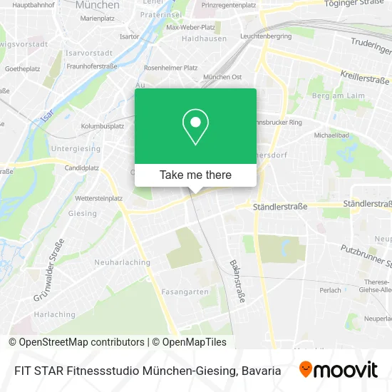 Карта FIT STAR Fitnessstudio München-Giesing