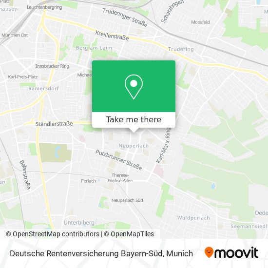 Deutsche Rentenversicherung Bayern-Süd map