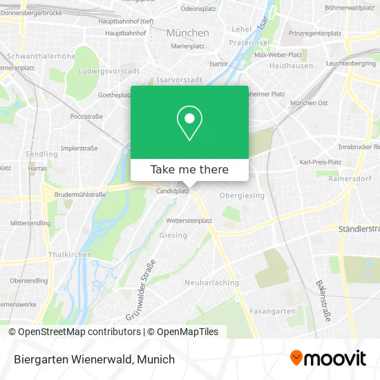 Карта Biergarten Wienerwald