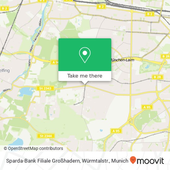 Sparda-Bank Filiale Großhadern, Würmtalstr. map