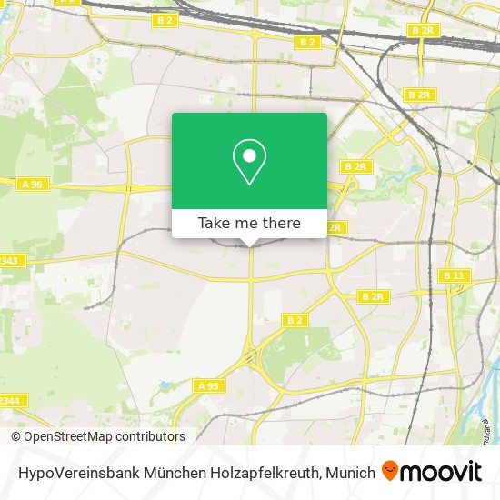 HypoVereinsbank München Holzapfelkreuth map