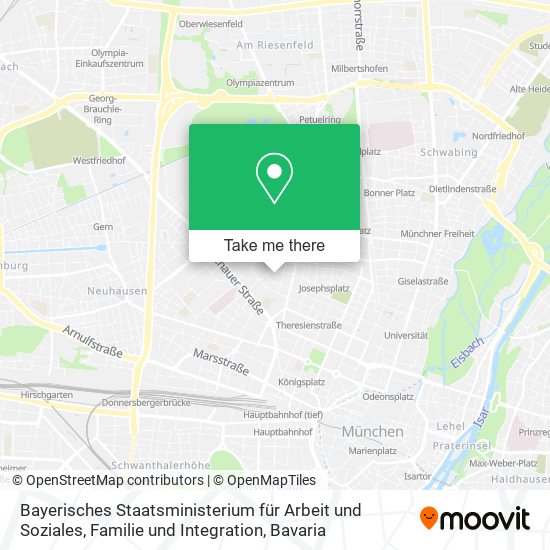 Bayerisches Staatsministerium für Arbeit und Soziales, Familie und Integration map