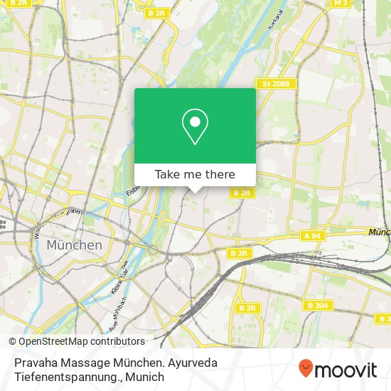 Карта Pravaha Massage München. Ayurveda Tiefenentspannung.