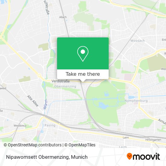 Карта Nipawomsett Obermenzing