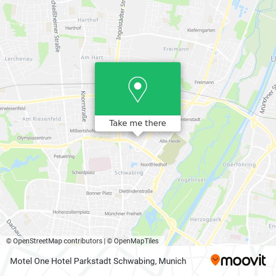 Motel One Hotel Parkstadt Schwabing map