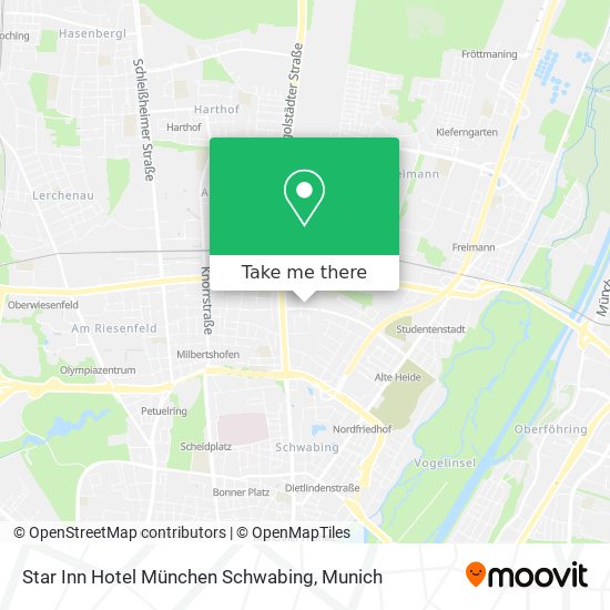 Карта Star Inn Hotel München Schwabing
