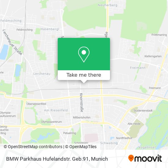 BMW Parkhaus Hufelandstr. Geb.91 map