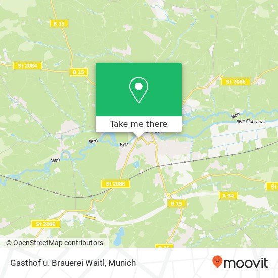 Карта Gasthof u. Brauerei Waitl