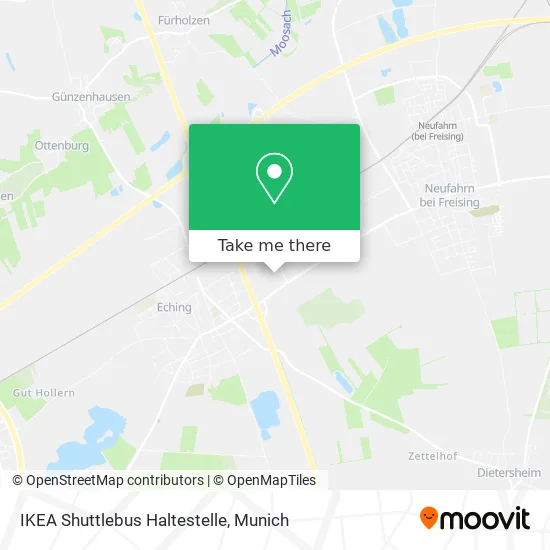Карта IKEA Shuttlebus Haltestelle