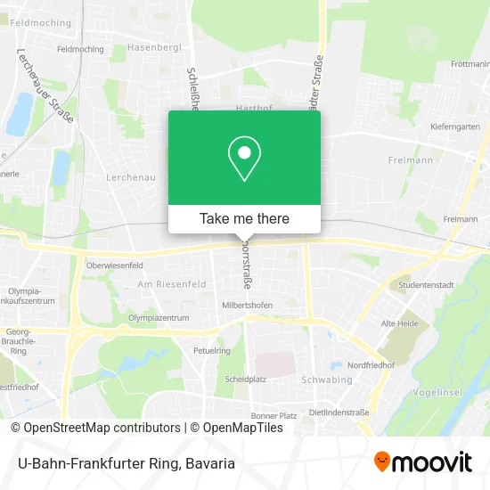 Карта U-Bahn-Frankfurter Ring