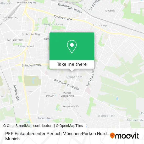 Карта PEP Einkaufs-center Perlach München-Parken Nord