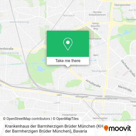 Карта Krankenhaus der Barmherzigen Brüder München