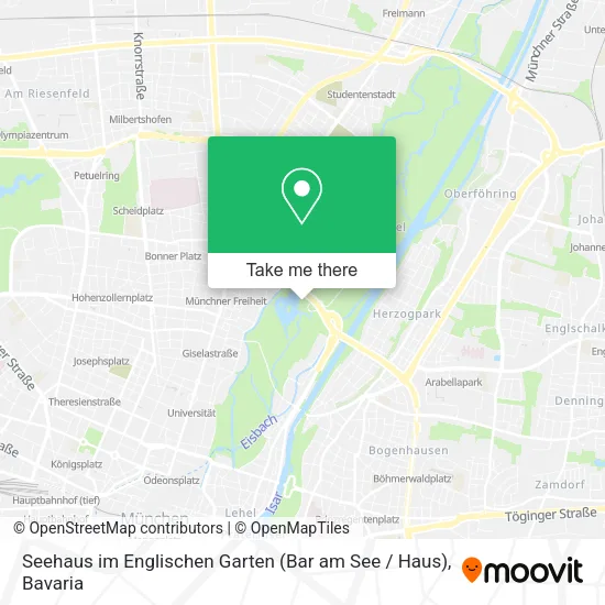 Карта Seehaus im Englischen Garten (Bar am See / Haus)