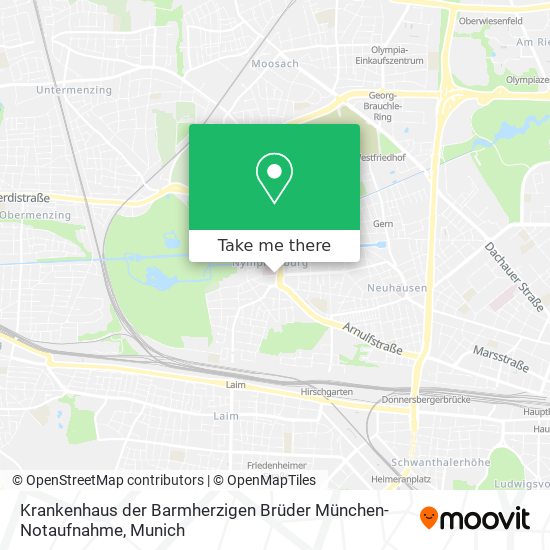 Krankenhaus der Barmherzigen Brüder München-Notaufnahme map