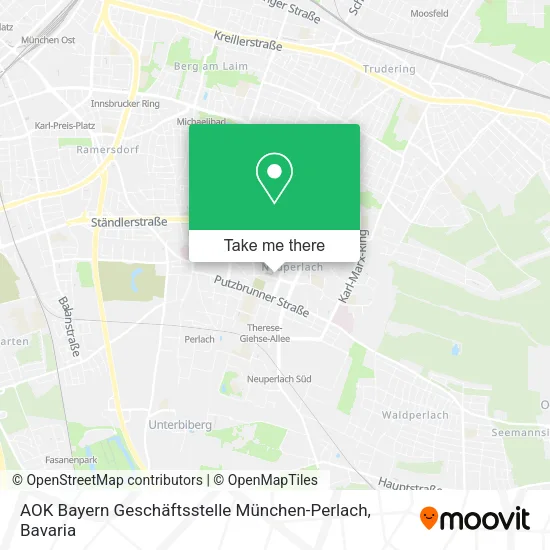 Карта AOK Bayern Geschäftsstelle München-Perlach