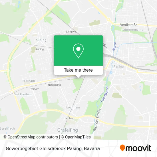 Gewerbegebiet Gleisdreieck Pasing map