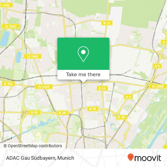 ADAC Gau Südbayern map