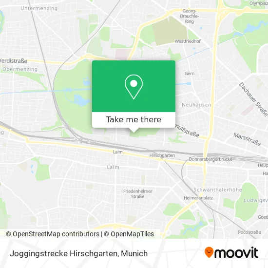 Карта Joggingstrecke Hirschgarten