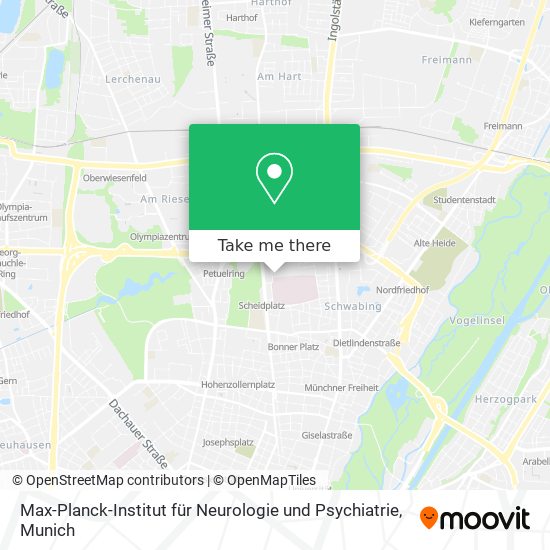 Max-Planck-Institut für Neurologie und Psychiatrie map