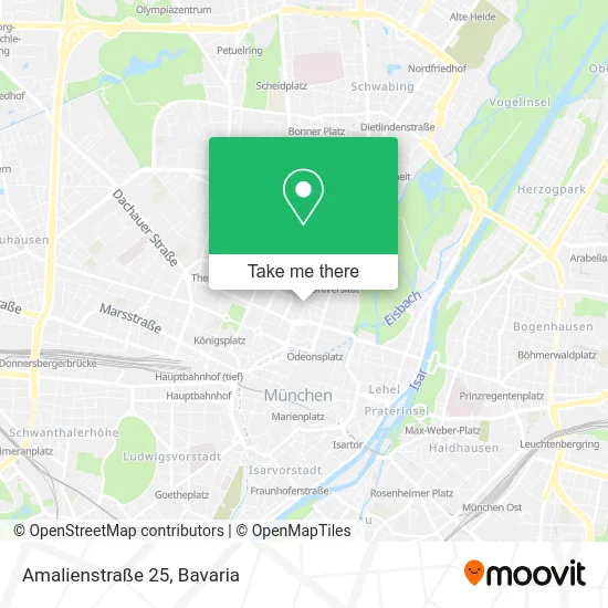 Карта Amalienstraße 25