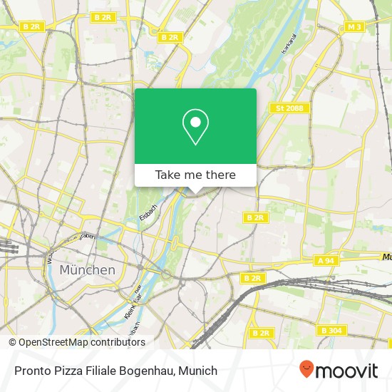 Pronto Pizza Filiale Bogenhau map