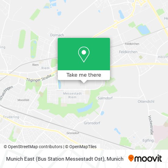 Munich East (Bus Station Messestadt Ost) map