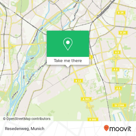 Resedenweg map