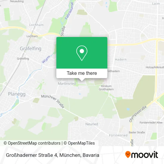Карта Großhaderner Straße 4, München