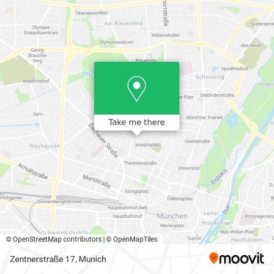 Карта Zentnerstraße 17