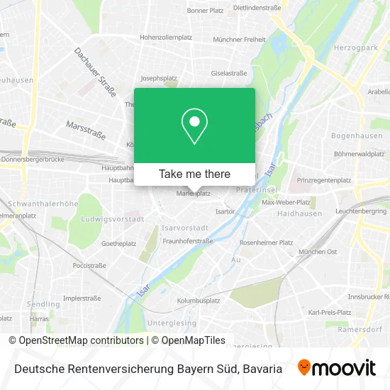 Карта Deutsche Rentenversicherung Bayern Süd