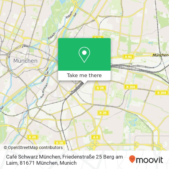 Café Schwarz München, Friedenstraße 25 Berg am Laim, 81671 München map