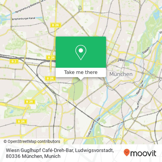 Карта Wiesn Guglhupf Café-Dreh-Bar, Ludwigsvorstadt, 80336 München