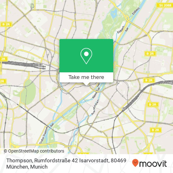 Карта Thompson, Rumfordstraße 42 Isarvorstadt, 80469 München