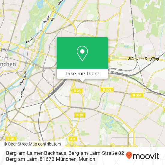 Карта Berg-am-Laimer-Backhaus, Berg-am-Laim-Straße 82 Berg am Laim, 81673 München