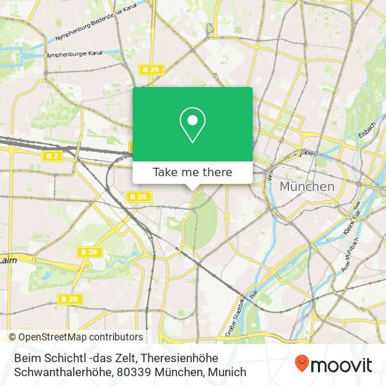 Карта Beim Schichtl -das Zelt, Theresienhöhe Schwanthalerhöhe, 80339 München