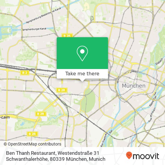 Карта Ben Thanh Restaurant, Westendstraße 31 Schwanthalerhöhe, 80339 München