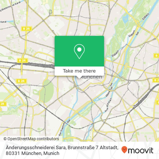 Карта Änderungsschneiderei Sara, Brunnstraße 7 Altstadt, 80331 München