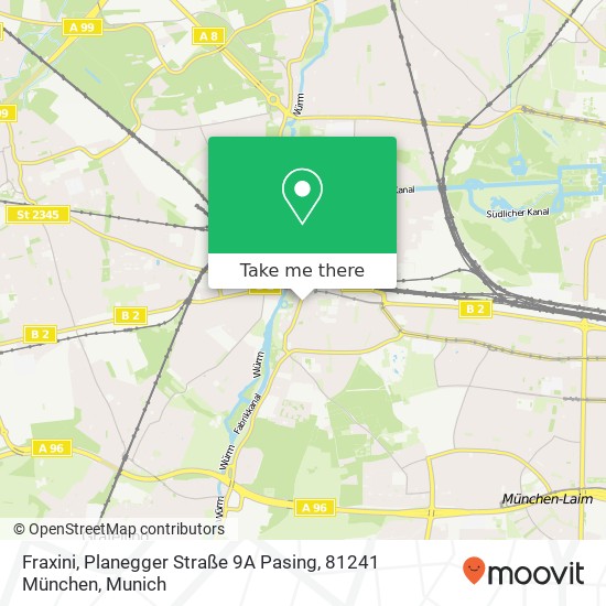 Карта Fraxini, Planegger Straße 9A Pasing, 81241 München