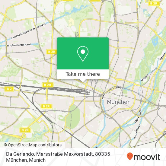 Карта Da Gerlando, Marsstraße Maxvorstadt, 80335 München