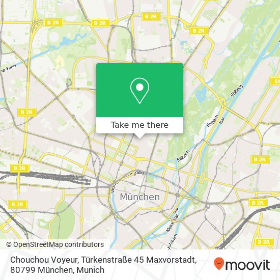 Карта Chouchou Voyeur, Türkenstraße 45 Maxvorstadt, 80799 München