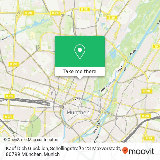 Карта Kauf Dich Glücklich, Schellingstraße 23 Maxvorstadt, 80799 München